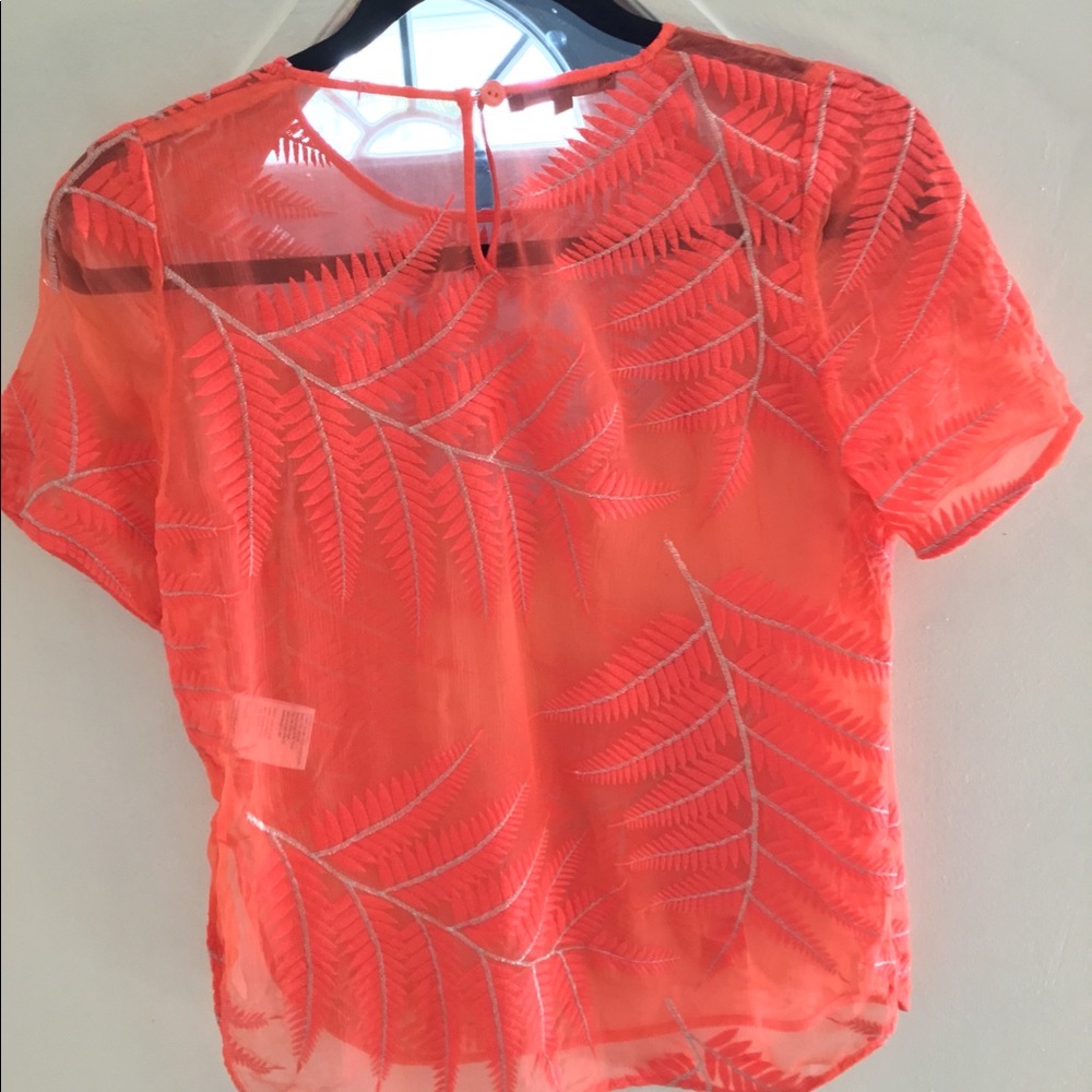 Sheer Leaf Pattern Blouse - image 8